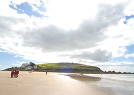 Burgh Island Devon at low tide.