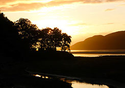 Mawdach Sunset looking toward Barmouth.