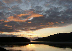 Mawdach Sunset looking towards Barmouth.
